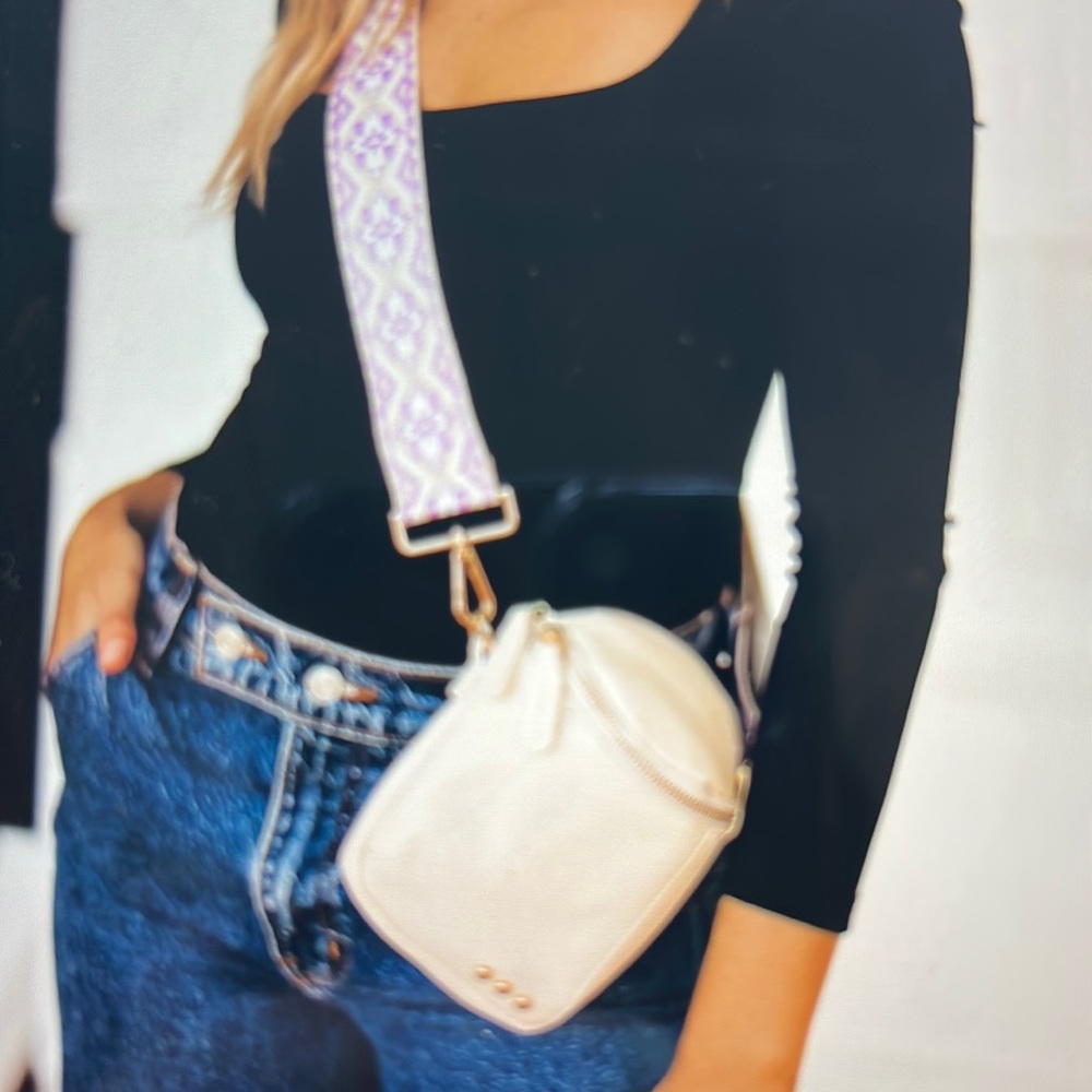 Ellie Vegan Leather Crossbody in Cream